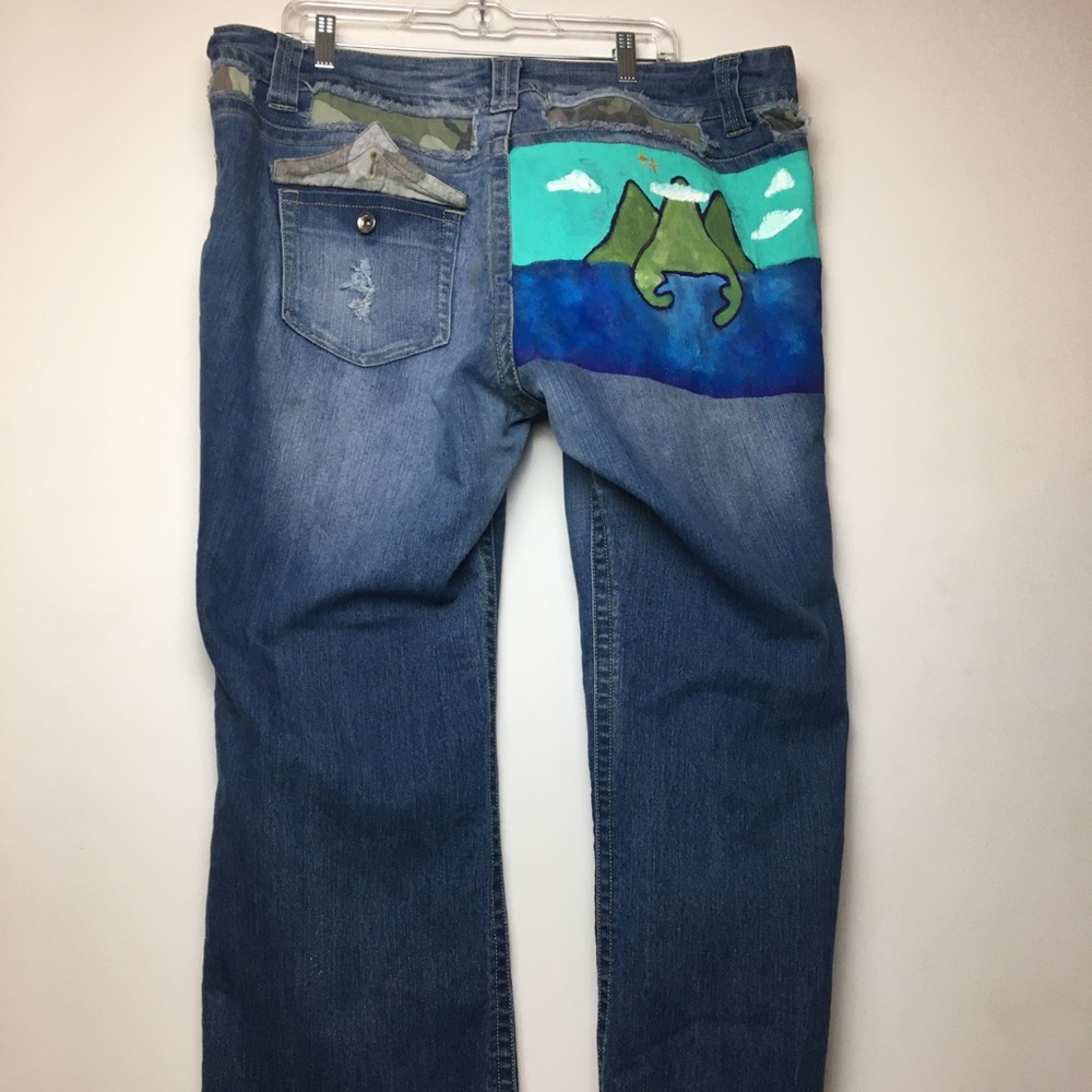 Peter Pan themed jeans